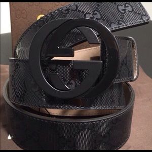Gucci black Imprime belt